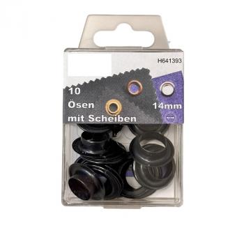 Ösen mit Scheiben 14mm 10Stück